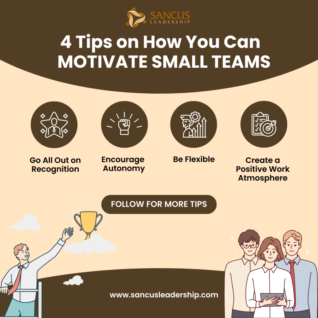How do you motivate small teams?
