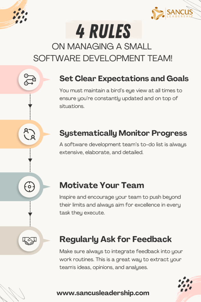 4 rules on managing a small software development team!