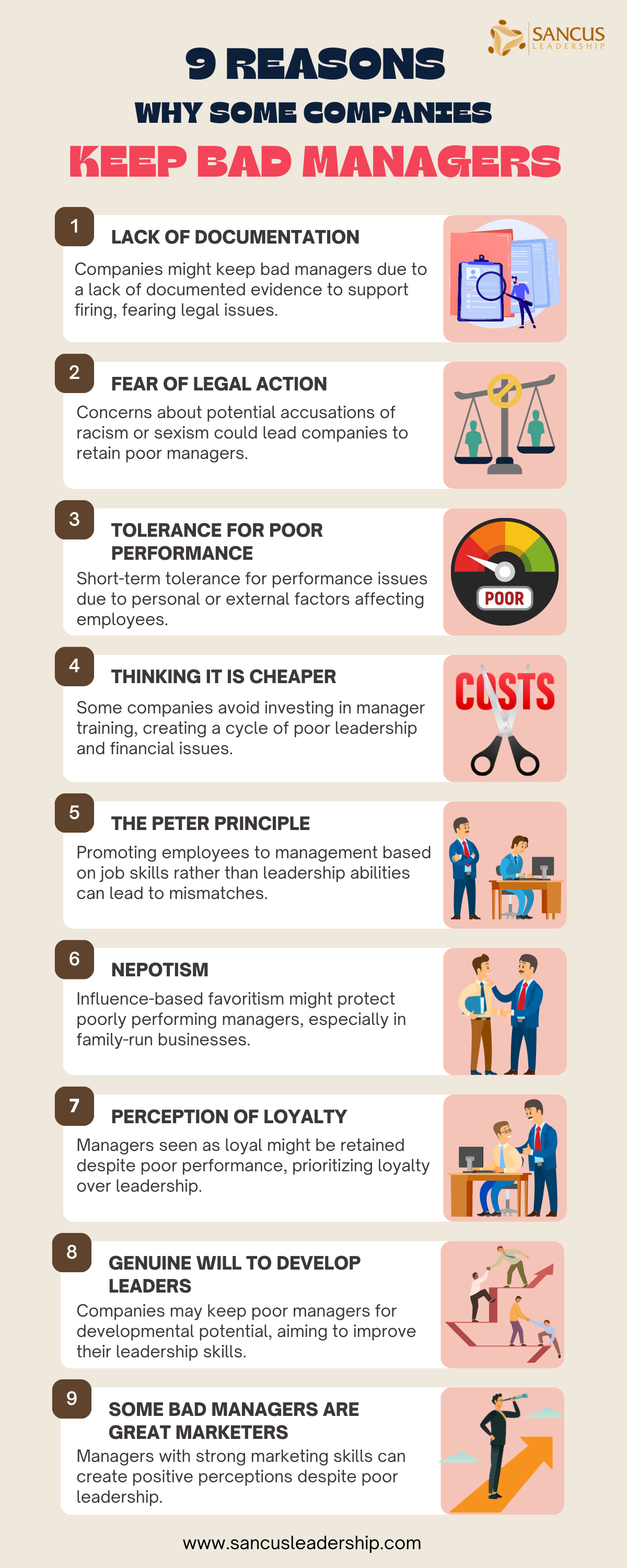 9 reasons why some companies keep bad managers